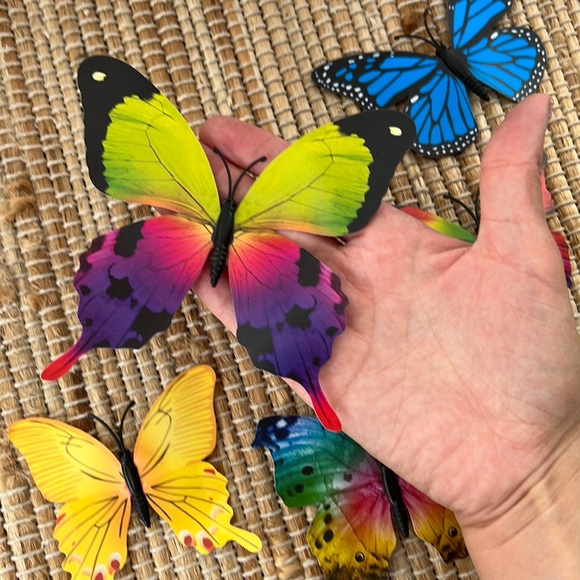 Butterfly magnets set of 5 yellow butterflies demon slayer inspired - Picture 2 of 3